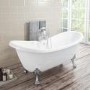 Lostock Traditional Double Ended Slipper Style Freestanding Bath with Lion Feet - 1750 x 730 x 770mm