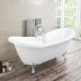 Taylor & Moore Lostock Traditional Double Ended Slipper Style Freestanding Bath with Ball & Claw Feet - 1750 x 730 x 770mm