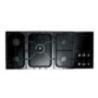 Rangemaster 82080 Toledo Freestyle 120cm Gas Hob With Warming Zone And Gloss Pan Stands - Black