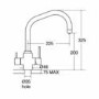 GRADE A2 - CDA TH100CH 3-In-1 Instant Hot Water Tap Chrome