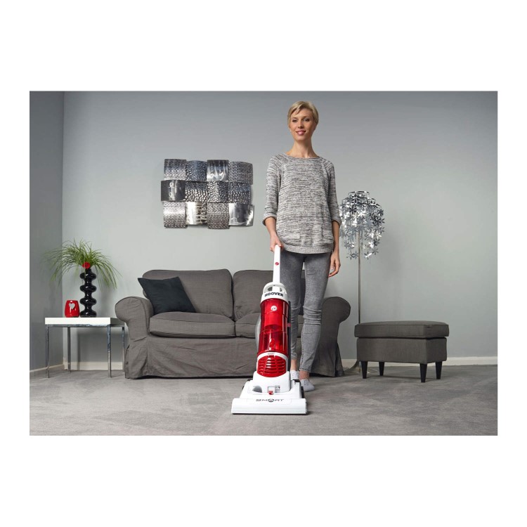 Hoover TH71SM01001 Smart 700W Bagless Upright Vacuum Cleaner White and Red