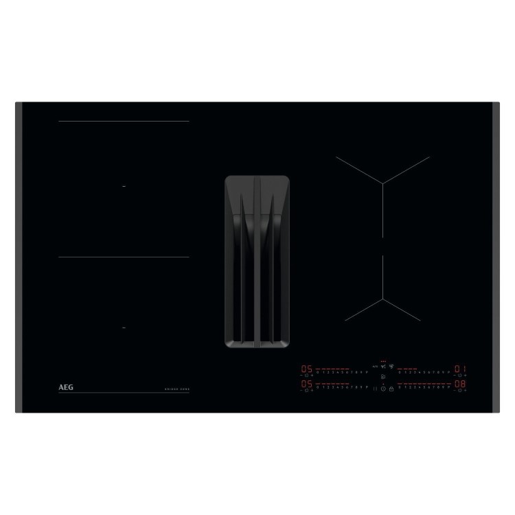 Refurbished AEG 6000 Series 80 cm 4 Zone Venting Induction Hob - Black