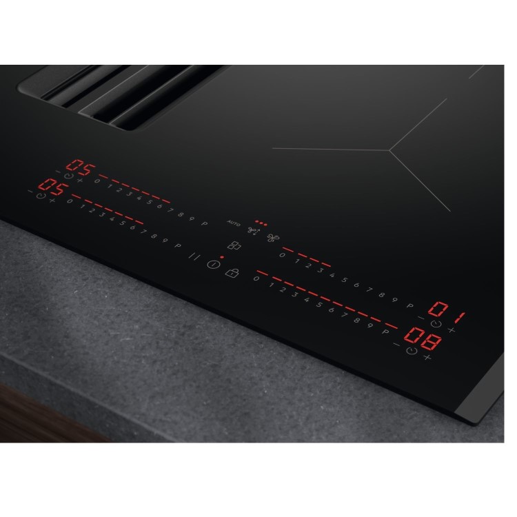 Refurbished AEG 6000 Series 80 cm 4 Zone Venting Induction Hob - Black