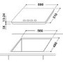 Refurbished Indesit Aria THA642IXI 59cm 4 Burner Gas Hob With Enamel Pan Stands Stainless Steel
