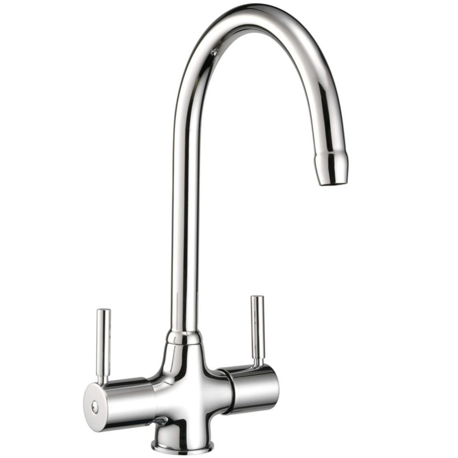 Reginox Chrome Twin Lever Kitchen Mixer Tap - Thames