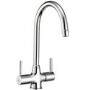 Reginox Chrome Twin Lever Kitchen Mixer Tap - Thames
