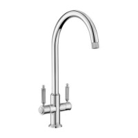 ONLY OPENED Rangemaster Hemlock Dual Lever Monobloc Kitchen Mixer Tap - Polished Chrome ONLY OPENED Rangemaster Hemlock Dual Lever Monobloc Kitchen Mixer Tap - Polished Chrome