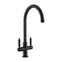 Rangemaster Hemlock Dual Lever Monobloc Kitchen Mixer Tap - Matt Black
