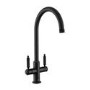 Rangemaster Hemlock Dual Lever Monobloc Kitchen Mixer Tap - Matt Black