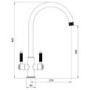 Rangemaster Hemlock Dual Lever Monobloc Kitchen Mixer Tap - Matt Black