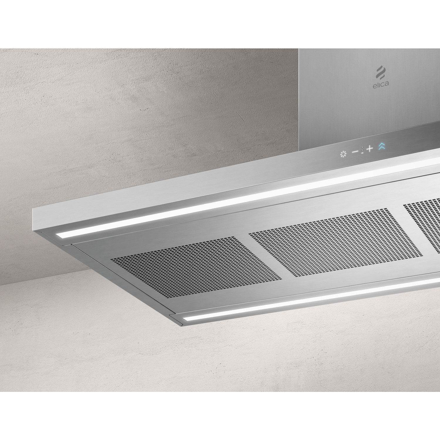 Elica Thin Island Thin 90cm Box Design Island Cooker Hood Stainless Steel