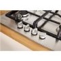 Indesit Aria 58cm 4 Burner Gas Hob with Wok Burner - Stainless Steel
