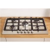GRADE A2 - Indesit THP751WIX Five Burner 75cm Gas Hob - Stainless Steel