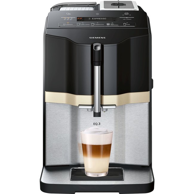 Siemens TI305206RW EQ.3 S500 Fully Automatic Coffee Machine - Black & Stainless Steel
