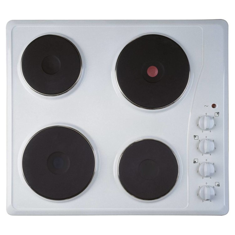 Refurbished Indesit TI60W 58cm Four Zone Solid Plate Electic Hob - White