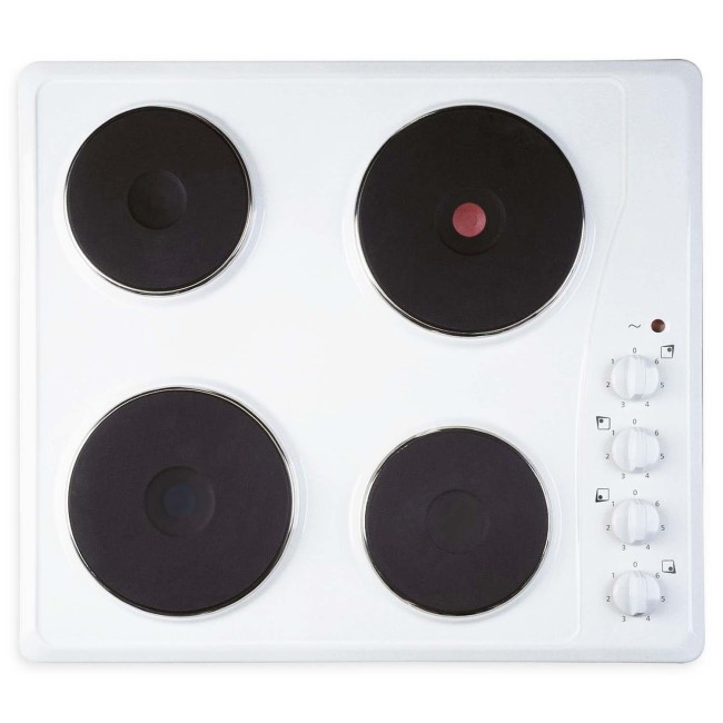 Indesit 60cm 4 Zone Solid Plate Hob - White