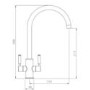 Rangemaster Intense Dual Lever Monobloc Kitchen Mixer Tap - Brushed Copper