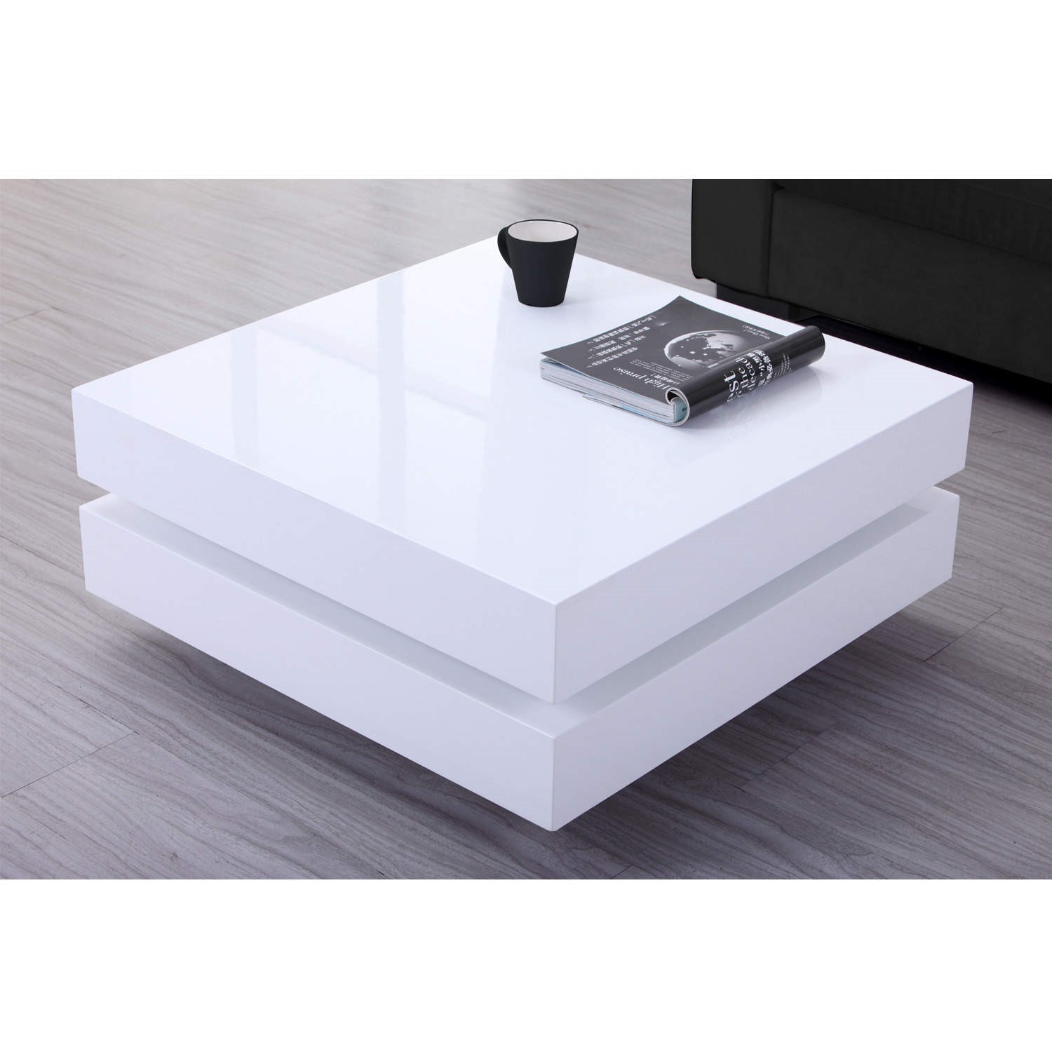 High Gloss White Coffee Table With LED Lighting Tiffany High Gloss White Coffee Table With LED Lighting Tiffany