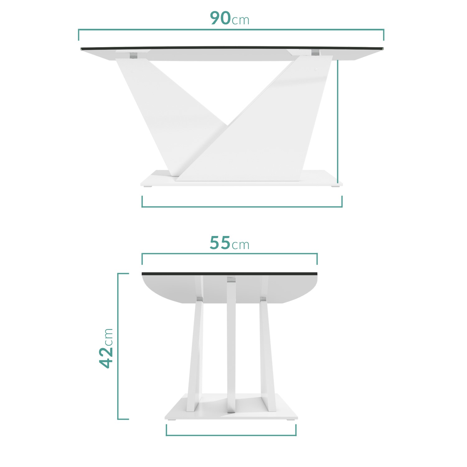 Glass Coffee Table With White High Gloss Stand Tiffany Range 4 Of 5 Glass Coffee Table With White High Gloss Stand Tiffany Range Tiff023