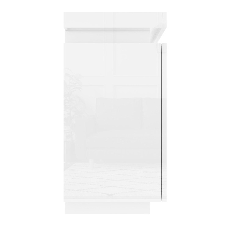 Vivienne White High Gloss TV unit with LED Lighting - TV's up to 60"