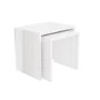 GRADE A2 - Set of 2 White Gloss Nesting Tables - Tiffany
