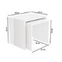 GRADE A2 - Set of 2 White Gloss Nesting Tables - Tiffany