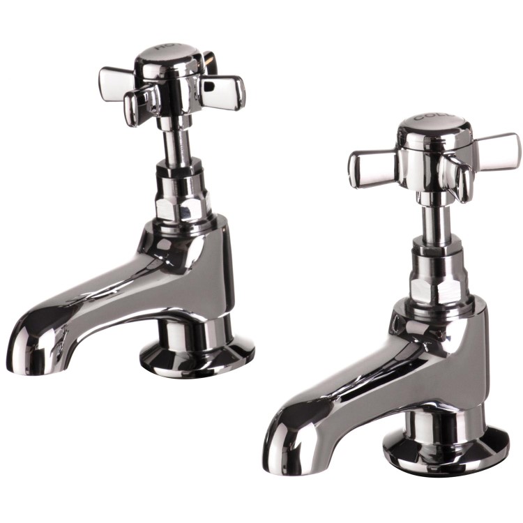 Elod Pair of Traditional Basin Pillar Taps