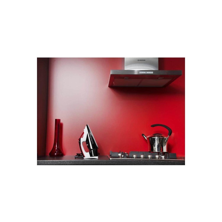 Hoover TIM2501C Ironjet Steam Iron Black White & Red