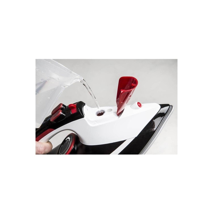 Hoover TIM2501C Ironjet Steam Iron Black White & Red