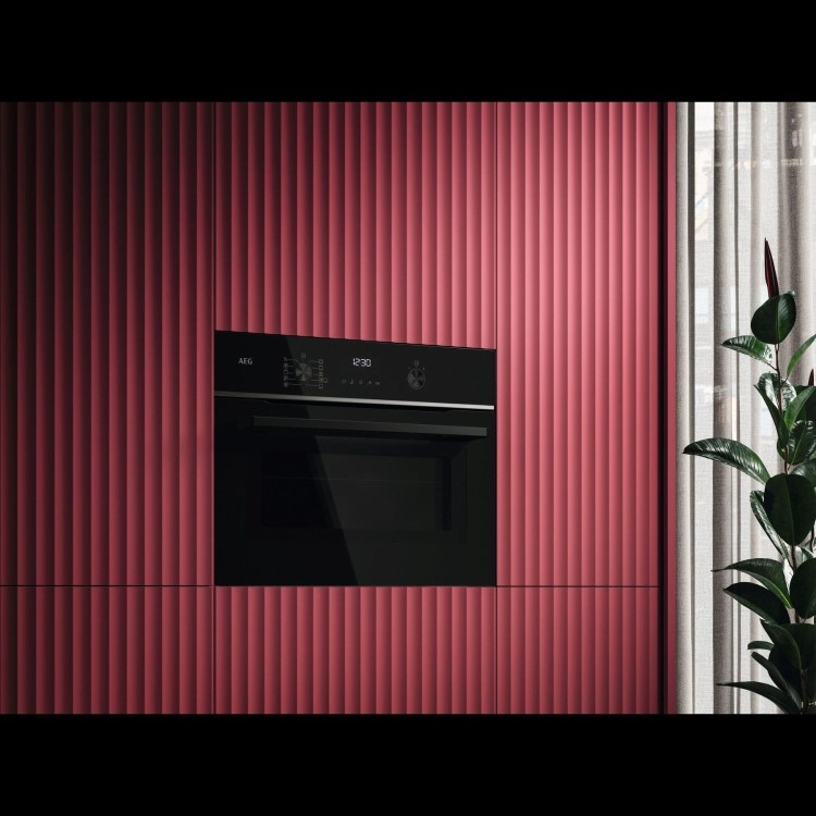 AEG 6000 Series CombiQuick Built-In Combination Microwave Oven - Black