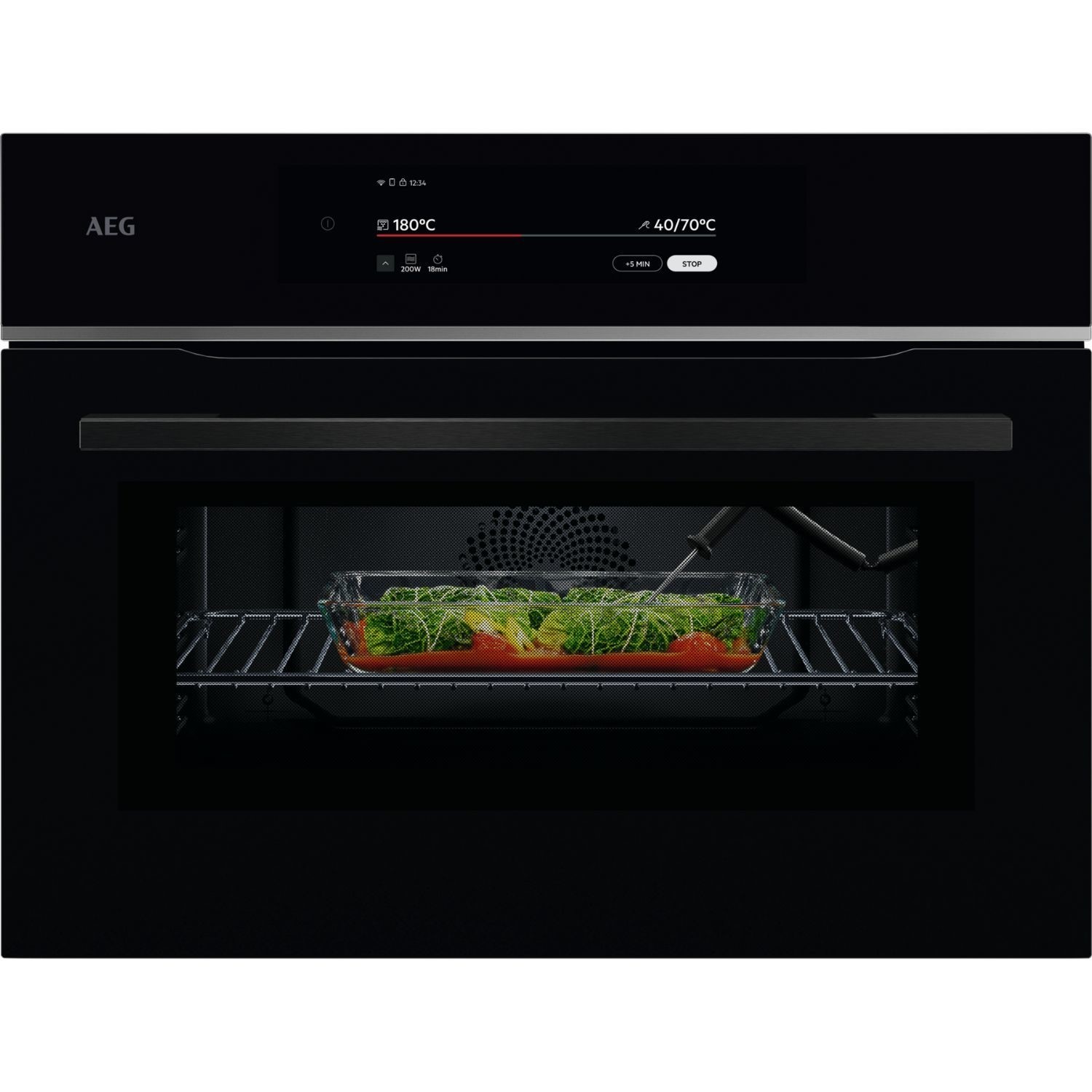 AEG 9000 Series CombiQuick Built-In Combination Microwave Oven - Black