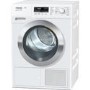 Miele TKR650WP 9kg Freestanding Heat Pump Condenser Tumble Dryer White With Chrome Door