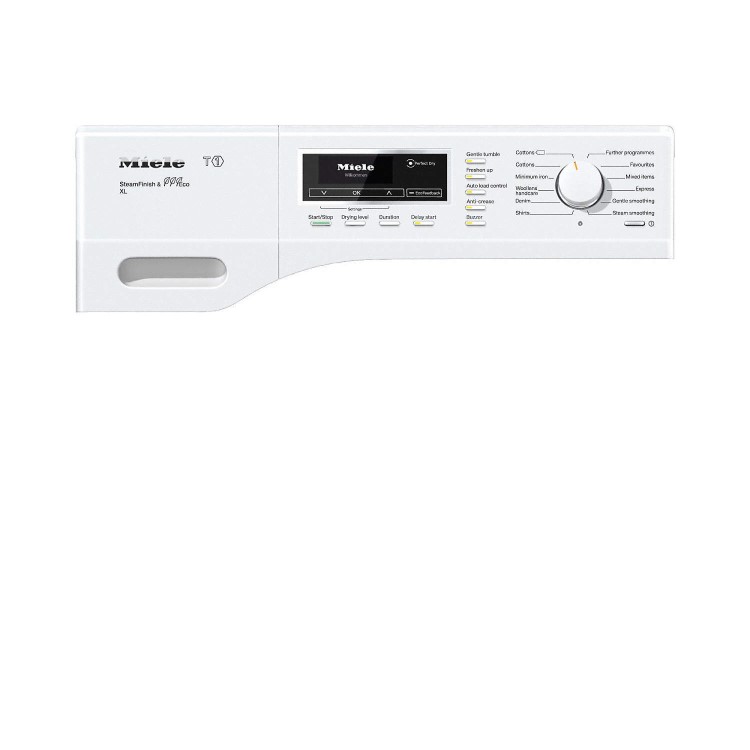 Miele TKR850WP ChromeEdition 9kg Freestanding Heat Pump Tumble Dryer-White