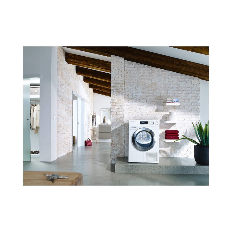 Miele TKR850WP ChromeEdition 9kg Freestanding Heat Pump Tumble Dryer-White