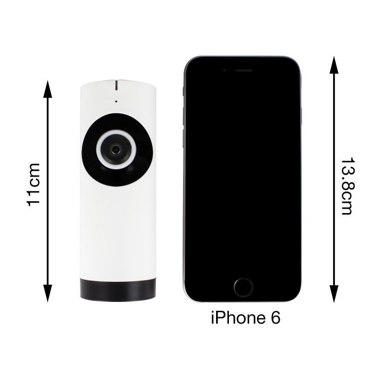 electriQ 180 degree HD 720p Indoor Wifi Camera with Two-Way Audio & Night Vision