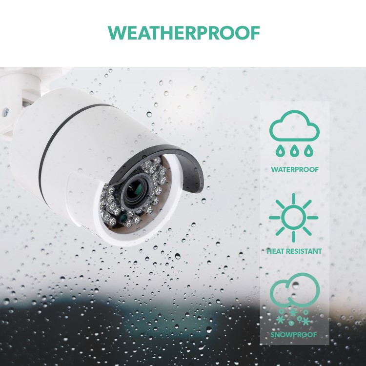 GRADE A1 - electriQ 1080p HD Additional CCTV Camera - 1 Pack