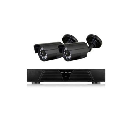 GRADE A1 - electriQ 4 Channel 720p HD CCTV DVR 2 Bullet Cameras 800TVL Hard Drive required