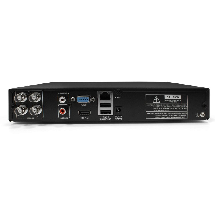 GRADE A1 - electrIQ 4 channel AHD 1080p Kit  & 4 HD 720p Bullet Cameras Hard Drive is Required