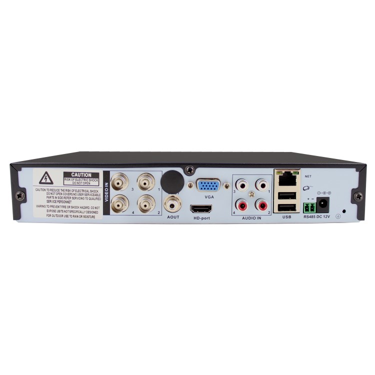 electriQ CCTV System - 4 Channel 1080p DVR with 4 x 1080p Bullet Cameras - Hard Drive Required