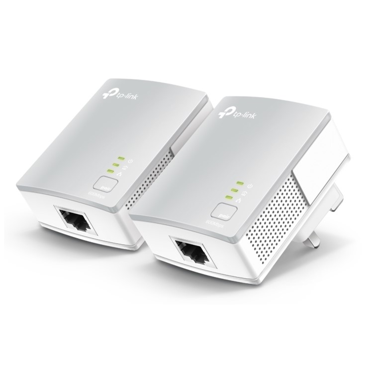 TP-Link AV600 500Mbps 1 Port Powerline Adapter - 2 Pack