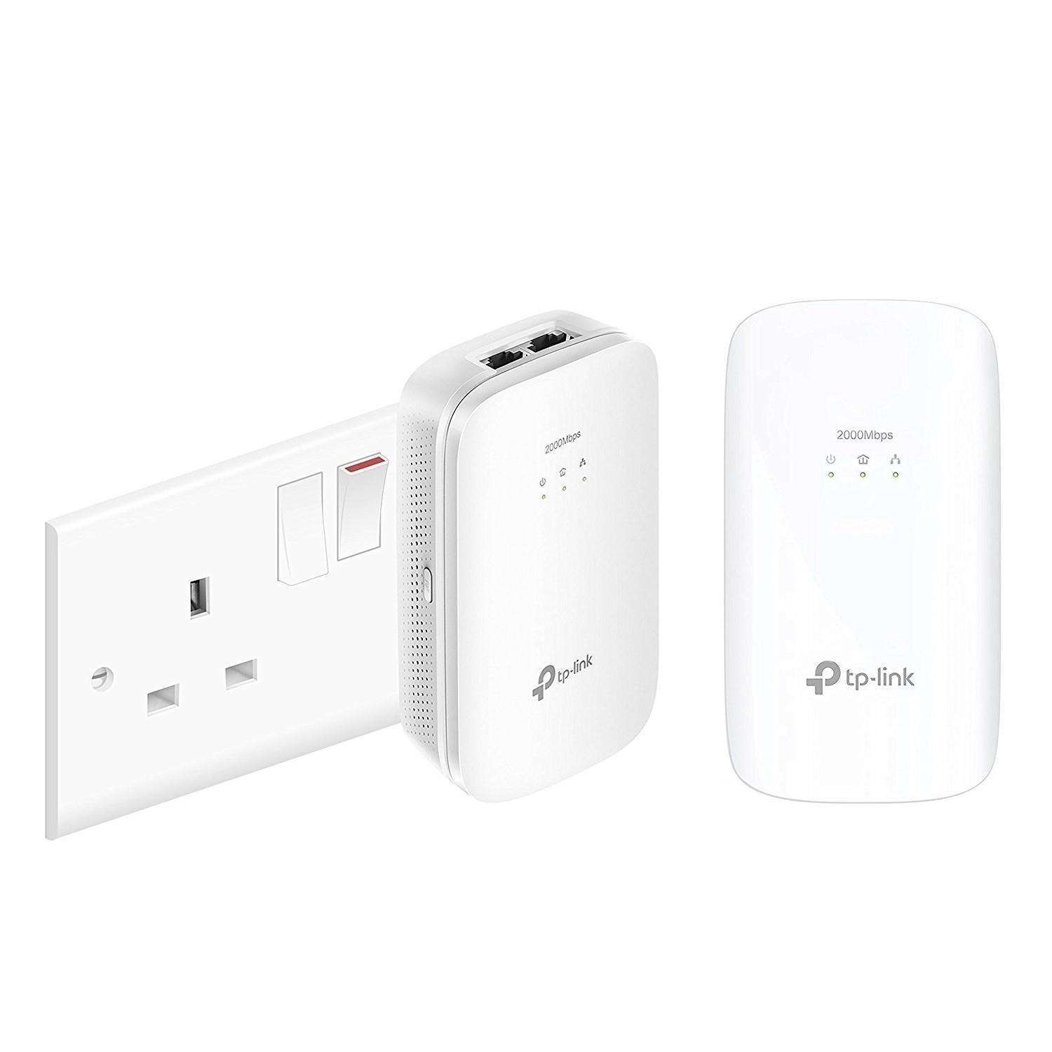 TPLink AV2000 2Gbps 2 Ports Powerline Adapter 2 Pack TLPA9020KIT