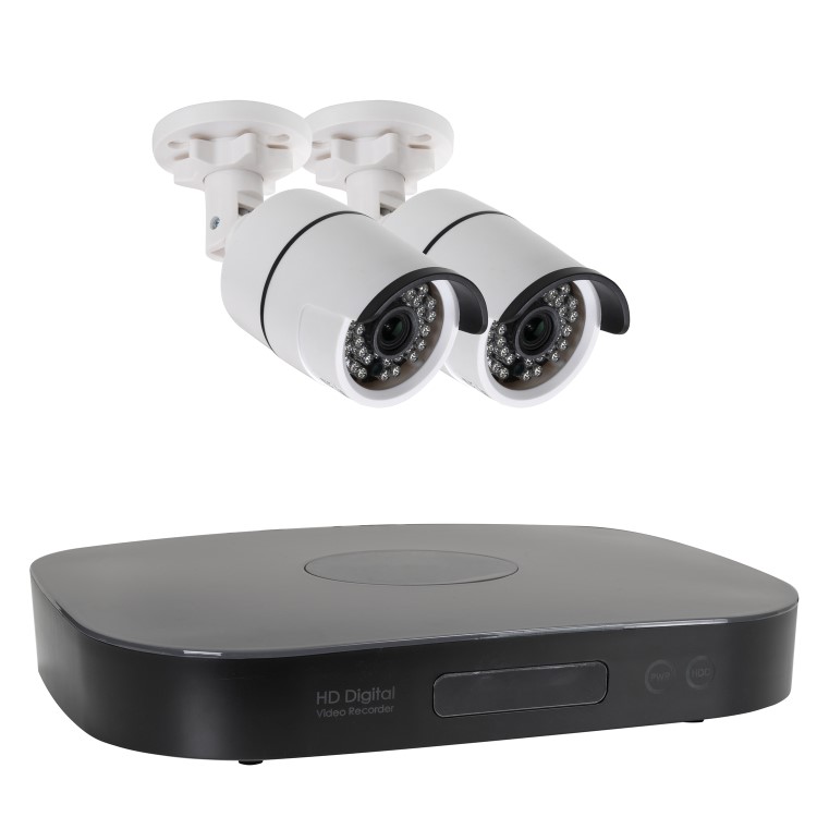 electriQ 2 Camera 1080p HD DVR CCTV System with 1TB HDD