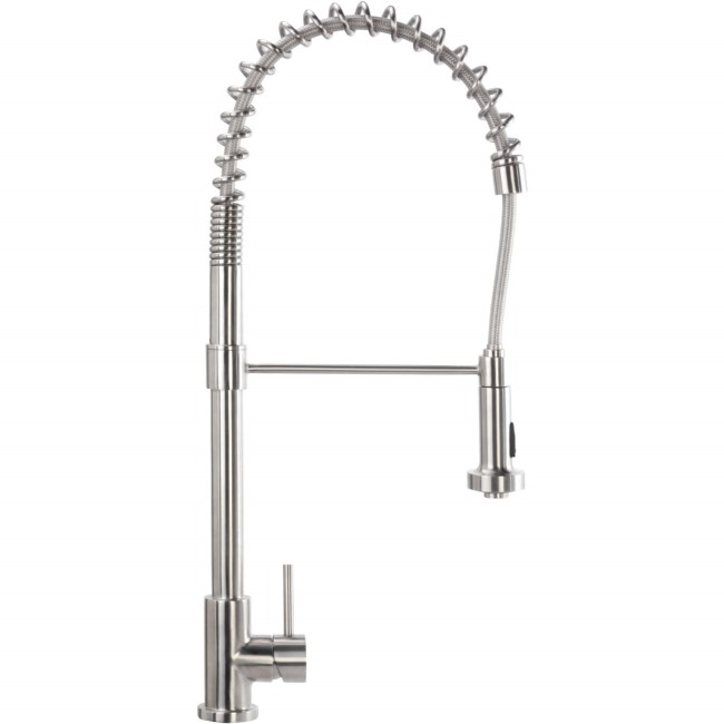 CDA Stainless Steel Single Lever Pull Out Kitchen Mixer Tap TM30SS