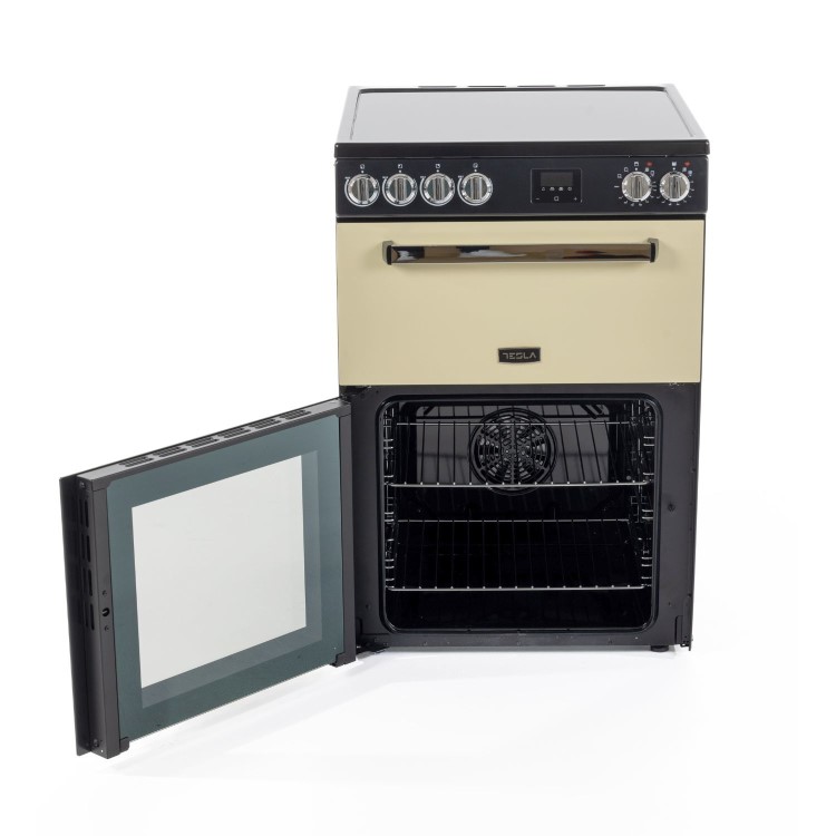 Tesla 60cm Electric Cooker - Cream