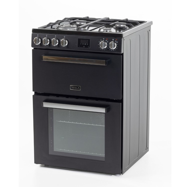 Tesla Series 3 60cm Dual Fuel Cooker - Black