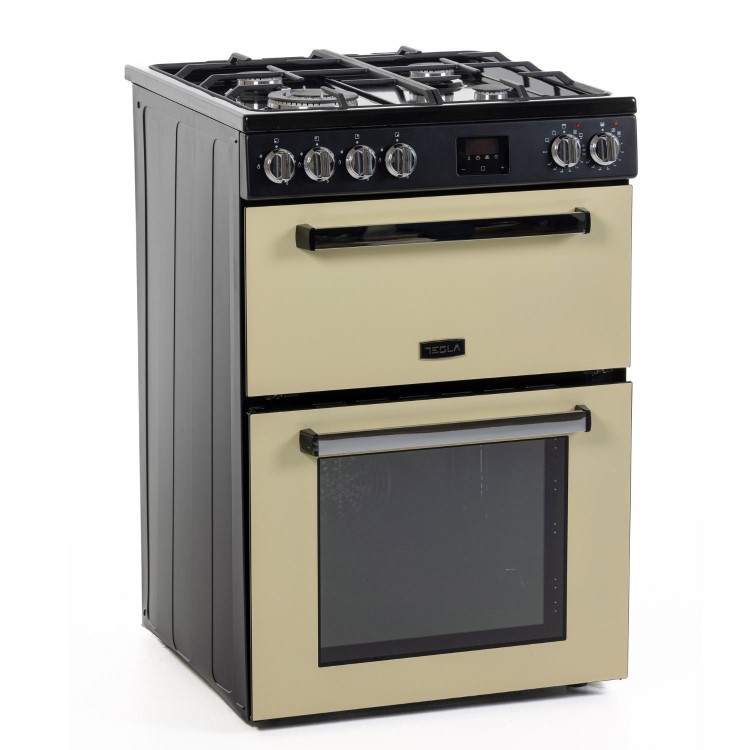 Tesla Series 3 60cm Dual Fuel Cooker - Cream