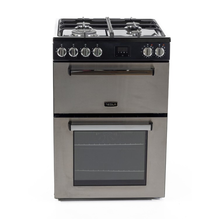 Tesla Series 3 60cm Dual Fuel Cooker - Stainless Steel