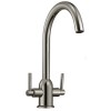 Taylor &amp; Moore Dual Lever Kitchen Sink Mixer Tap - Brushed Chrome