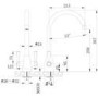 Twin Lever Chrome Monobloc Kitchen Sink Mixer Tap - Tamara