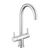 GRADE A1 - Box Opened Essence Dual Lever Kitchen Sink Mixer Tap
